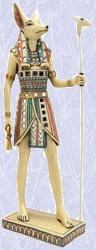 egyptian anubis sculpture god statue with scepter new