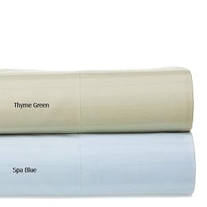 350TC Wrinkle Free Stripe Sheet Set, Full, Thyme Green by
