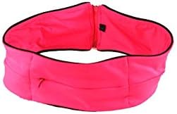 YIYU SUJIAO Running Belt - Runner Waist Pack - Money Belt with Zipper Pouch Excellent for the Gym, Bootcamps, Training Runs, Marathons (Pink, Medium 27"-30")
