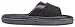 Isotoner Women's Microterry Slide Slipper with Satin Trim, Black, 9.5/10