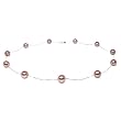 HinsonGayle AAA 7.5-8.0mm Naturally Pink Cultured Pearl Tin Cup Necklace (18K White Gold)