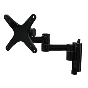 Full Motion Tilt and Swivel Articulating Wall Mount for LED LCD Plasma HDTV TV (VESA 75/100, up to 27 Inch Screen)