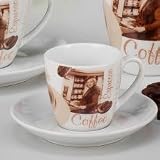 Espressotasse-Set Tasse mit Untertasse (6er) Porzellan - für die gemütliche Pause