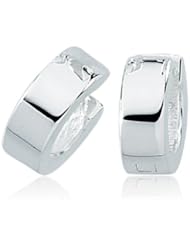 High Polished Sterling Silver Hinged Hoop Earrings