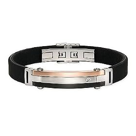 Mens Stainless Steel and Diamond Bracelet By Rosso