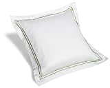 Pinzon Hotel Satin Stitch 400-Thread-Count Sateen 18-Inch Decorative Pillow, Sage