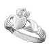 14K Contemporary White Gold Claddagh Ring