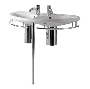 ina Semi-Circular Double Bowl Console Basin 
