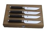 Shun 4-Piece Rosewood Handle Steak Knife Set Shun 4-Piece Rosewood Handle Steak Knife Set