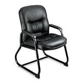 CHAIR,GUEST,LEATHER,BK (SAF3473BL);