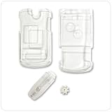 Verizon LG VX-8600 VX8600 Transparent Clear Crystal Snap-on Case Cover with Removable Belt Clip