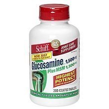 Schiff Glucosamine Plus MSM - 200 Tablets