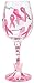 LOLITA Love My WINE Glass Breast Cancer Pink Ribbon