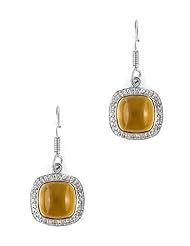 11.50 ct. t.w. Genuine Citrine and White Topaz Sterling Silver Earrings