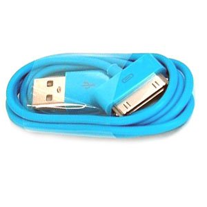 Sync & Charge USB Cable for Apple iPhone 4 (Blue)
