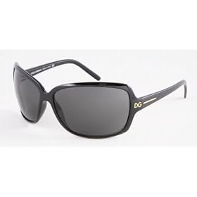 DOLCE and GABBANA D&G DG 6016 501 87 BLACK PLASTIC SUNGLASSES