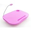 PINK PORTABLE LAP DESK & READING LIGHT LAPTOP LAP TRAY