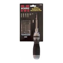 Morris Products 54222 Interchangeable Ratcheting Screwdriver Set, 19 in 1