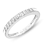 1/3 Carat T.W. Baguette Cut Diamond Men's Wedding Ring 14K White Gold Wedding Ring - Free Gift Box -