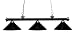 Z-Lite 100703SB+PT-MSB 56-Inch 3-Light Billiard / Island Fixture with Metal Shades