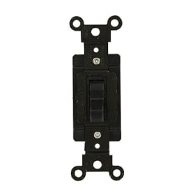 Leviton WS402 40-Amp, 600-Volt, Toggle Double-Pole Ac Welder Starting Switch, Industrial Grade, Non-Grounding, Black