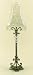 Graceland One Light Table Lamp in Antique Silver