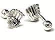 Silver Baseball Glove Cufflinks