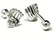 Silver Baseball Glove Cufflinks