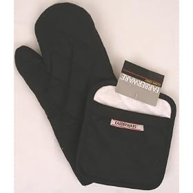 Farberware Solid Pot Holder-black by Bath Linens