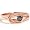 ROSE GOLD .20CT BLUE DIAMOND SOLITAIRE ENGAGEMENT ANNIVERSARY KNOT RING