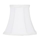 Livex S291 Chandelier Shade White Square Cut Corner Silk Bell Shade