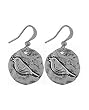 Retro Vintage Look Bluebird of Happiness Medallion Dangle Earrings by Lavishy