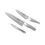 Global 3-Piece Chef's, Utility, and Paring Knife Starter Set