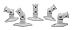 Vantage Point SATS05-W Universal Satellite Speaker Mount Kit - White