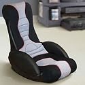 Folding and Rocking Game Chair (Black/Red/Silver) (36" H x 18" W x 24" D)