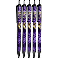 NCAA Official Licensed Click Pens 5 pack Black Ink LSU Tigers