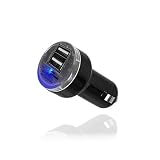 Universal KFZ / Auto & LKW USB Lade Adapter - 2x USB / Dual USB Port 12 / 24V - 2A für Handy, Smartphone, PDA, MP3 & MP4 Player - inkl. Original arcotec Handybändchen