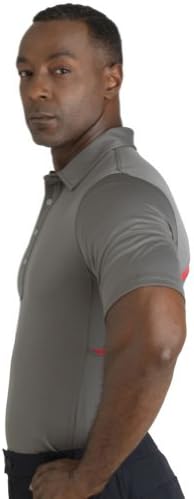 Zero Restriction Men's Power Torque Polo X-Large Battleship Grey/ Mars Red