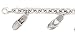 SILVER SHOES CHARM BRACELET 7 1/4"