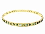 Bangle: Green Tourmaline in Yellow Gold - 3mm by Irene Neuwirth
