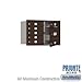 Salsbury 3705D-07ZFP 20 in. Recessed Mounted 4C Horizontal Mailbox with 5 Door High Unit - Double Column - 7 MB1 Doors - Front Loading - Private Access44; Bronze