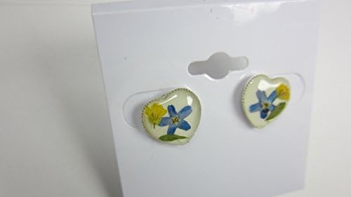 Forget Me Not Post Earrings, Real Flower Earrings, Resin(az1855)