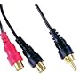 GE Y Adapter 1 RCA Plug To 2 RCA Jacks Black - GE 22601