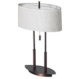 Dainolite DM2222-OBB Table Lamp with Oval Linen Shade, Oil Brushed Bronze