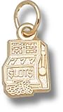 Slot Machine 3/8 Charm/Pendant -14K/10K, Stainless Steel or Gold Plated