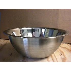 Heavy Duty 18 10 Stainless Steel Mixing Bowl, 3 Quart, Brushed Stainless Steel Exterior... by Home Naturals