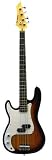 46' Left-handed Sunburst Electric Bass Guitar with Carrying Bag and Accessories