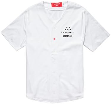 LA FAMILIA Slugger Mens Baseball Jersey, White, Medium