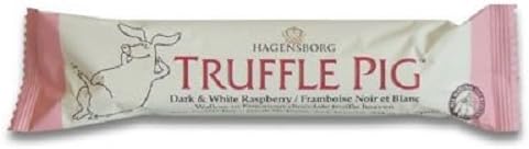 Hagensborg Truffle Pig Bar, White &amp; Dark Chocolate Raspberry, 1.76 Ounce