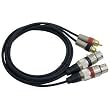 Pyle PPRC-X05 Dual 5ft. Professional Audio Link Cable XLR Female to RCA Male